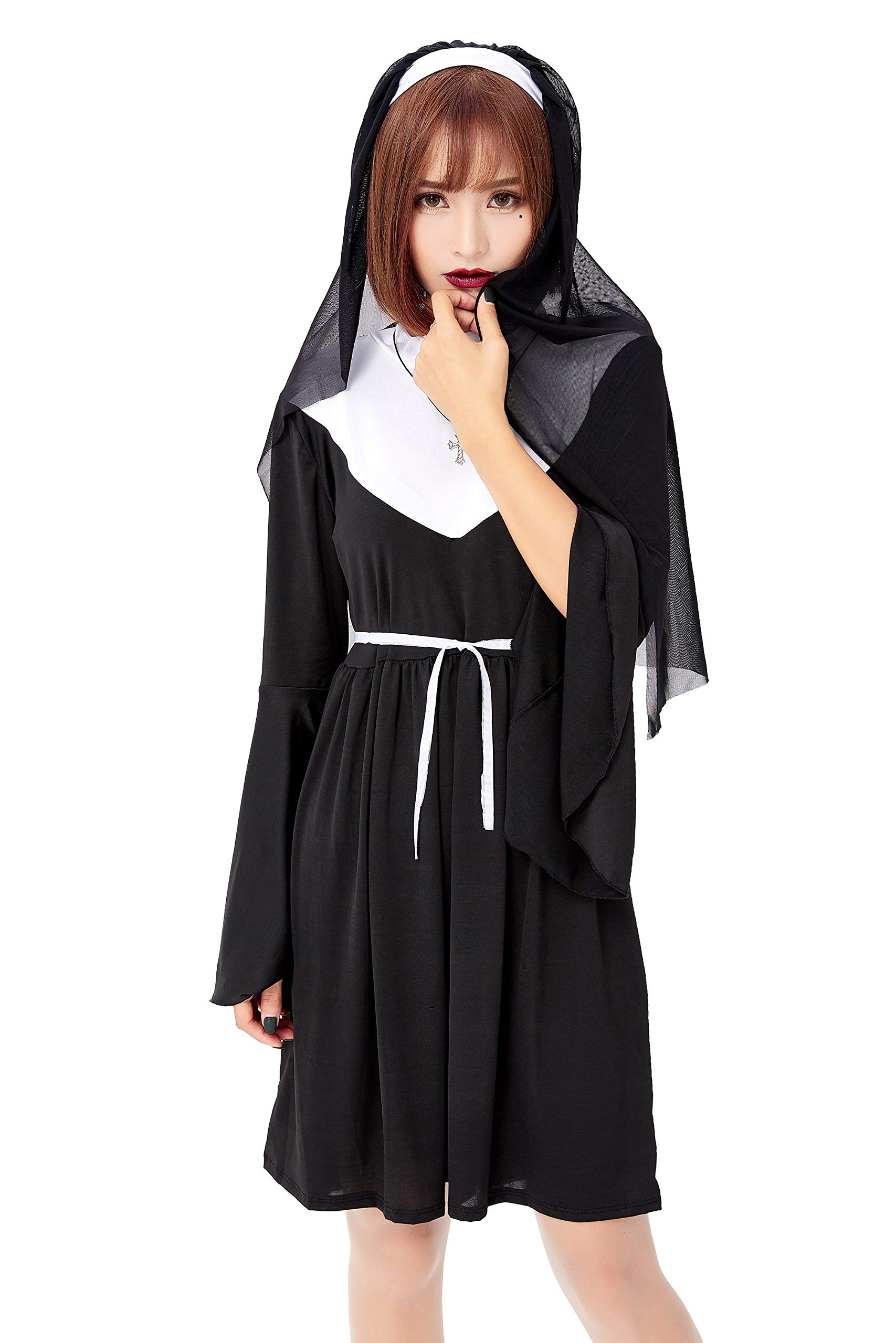 Amazon.co.jp: ハロウィン 仮装 修道女 聖女 牧師 宣教師 シスター